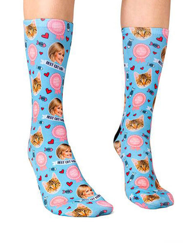 Best Cat Mom Custom Socks