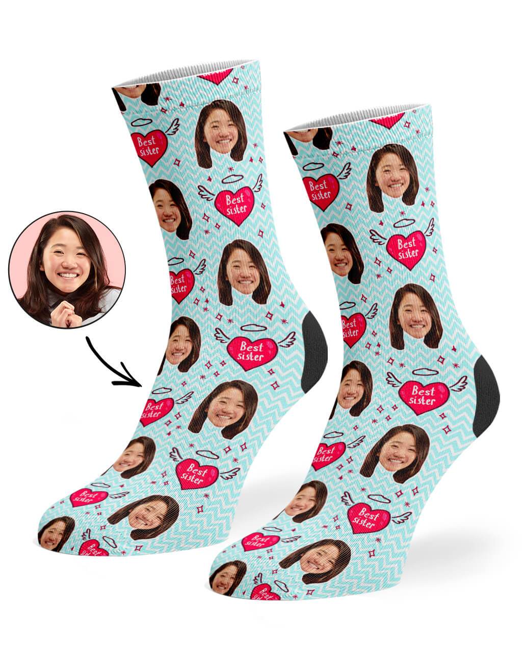 Best Sister Custom Socks