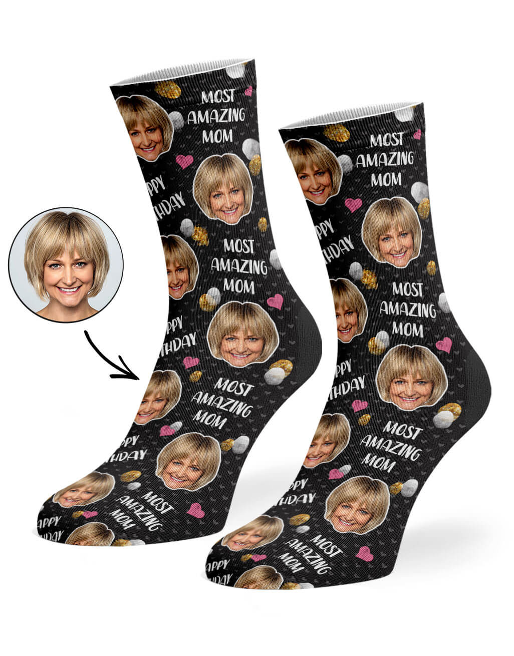 Amazing Mom Birthday Custom Socks
