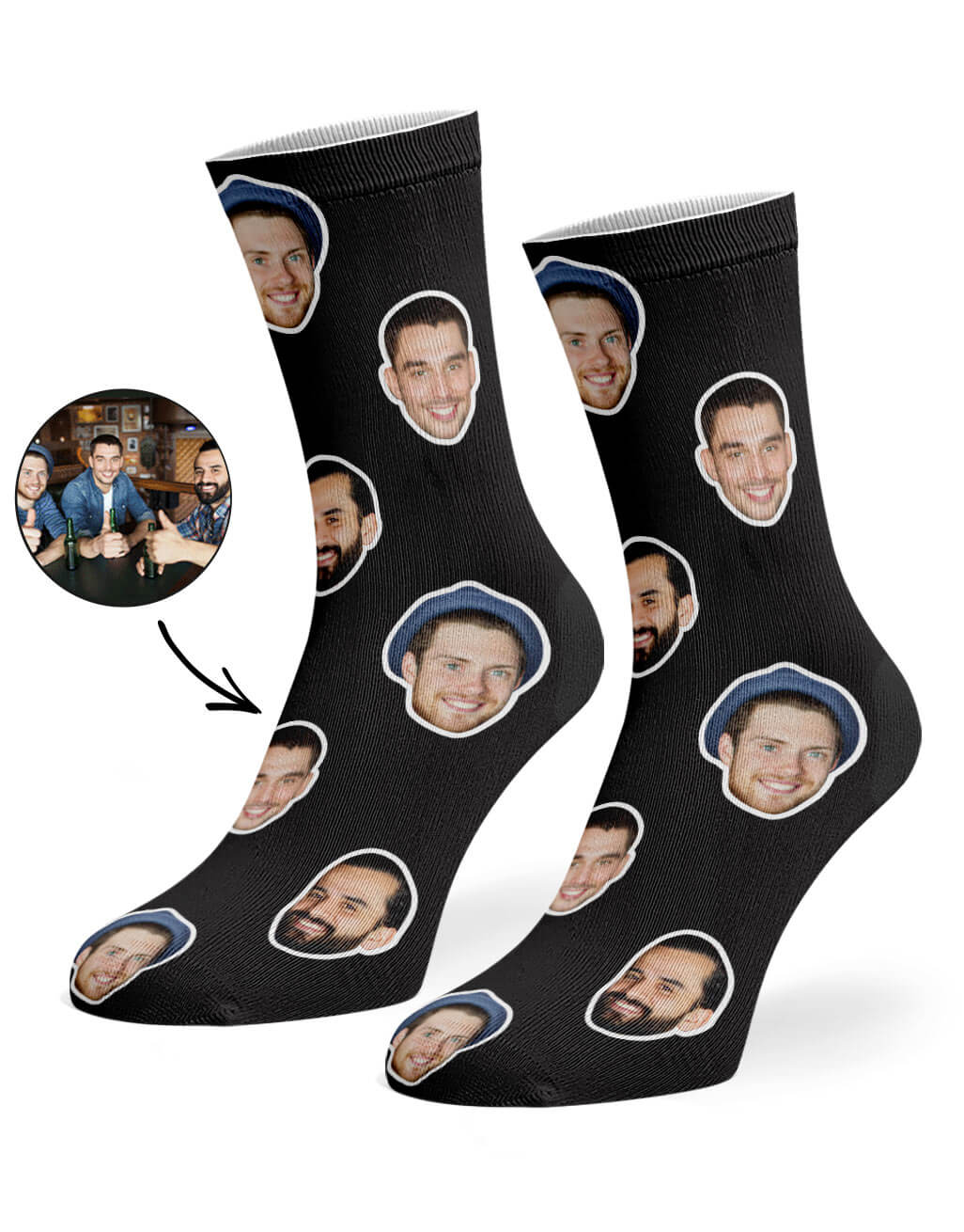 Best Friend Face Custom Socks