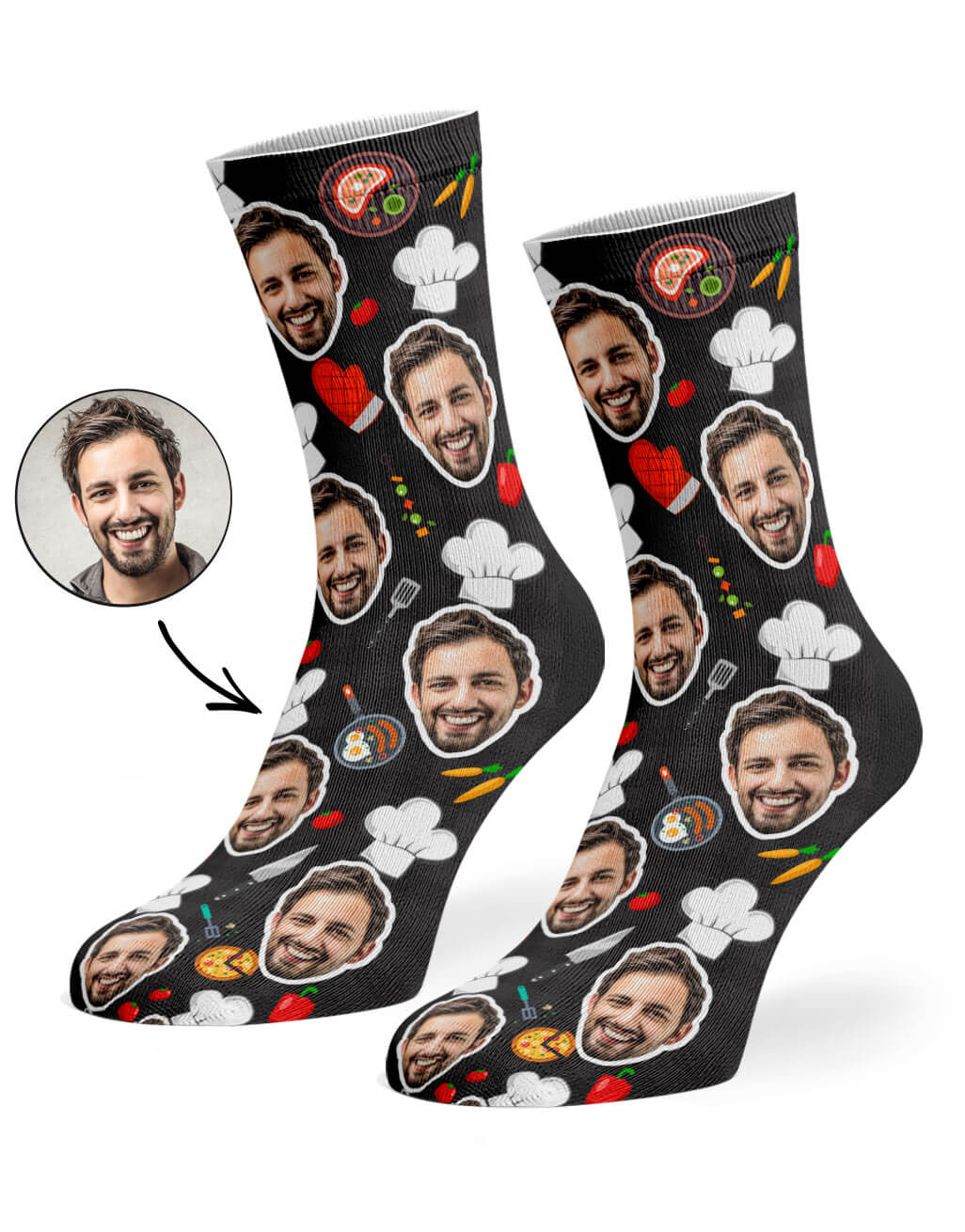 Chef Face Custom Socks