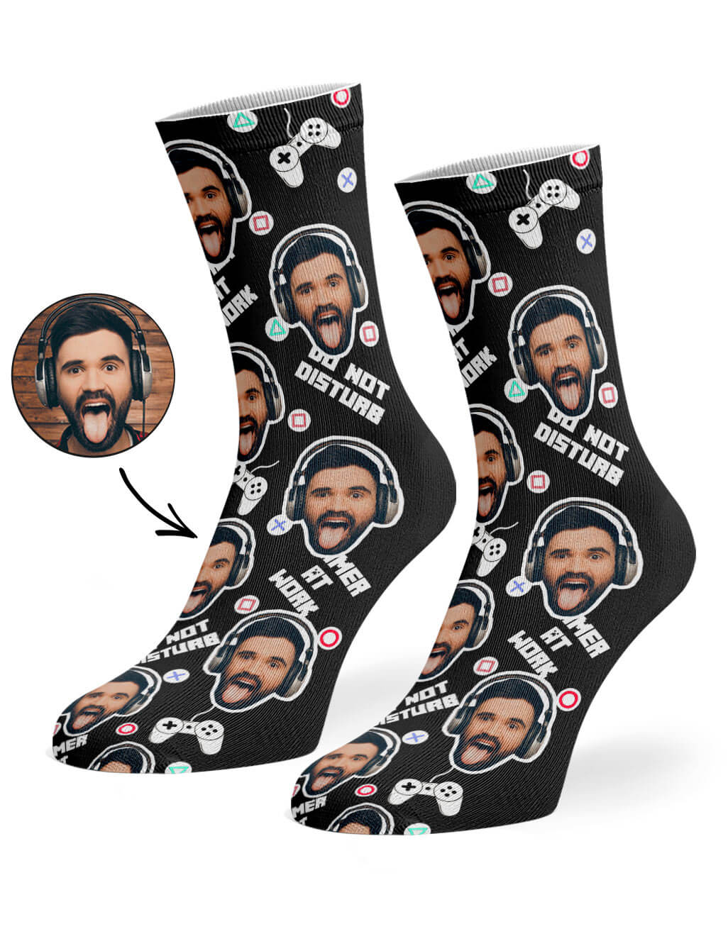 Gamer Face Custom Socks