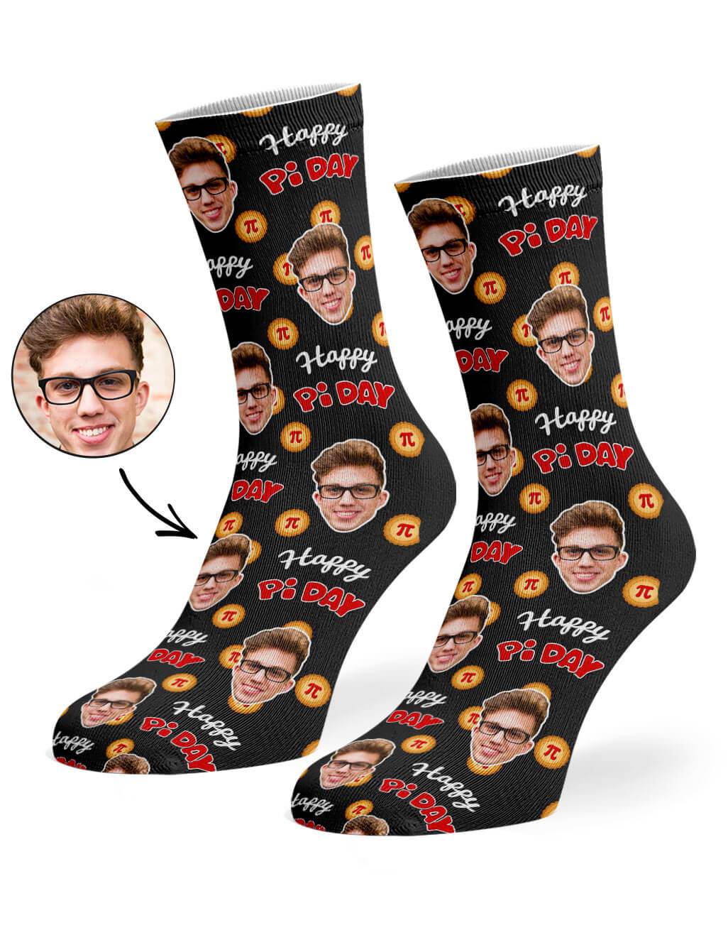 Happy Pi Day Custom Socks