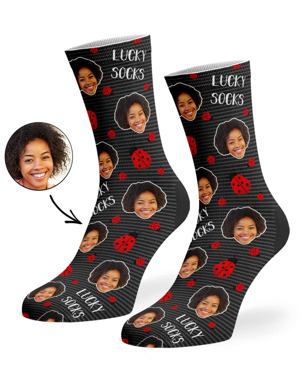 Lucky Ladybird Custom Socks
