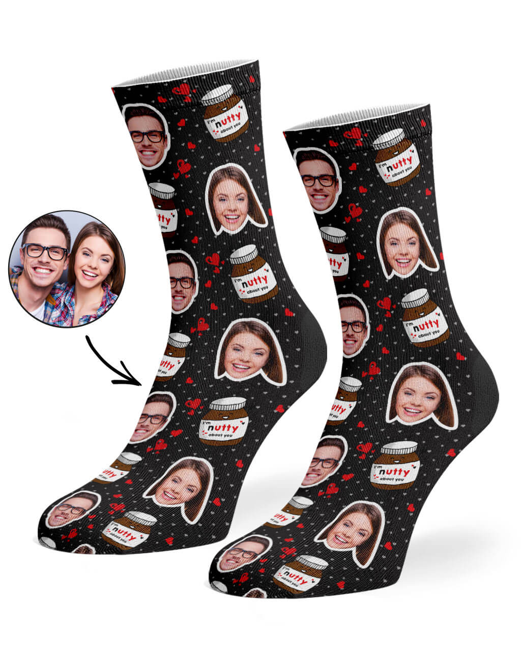 Nutty About You Custom Socks