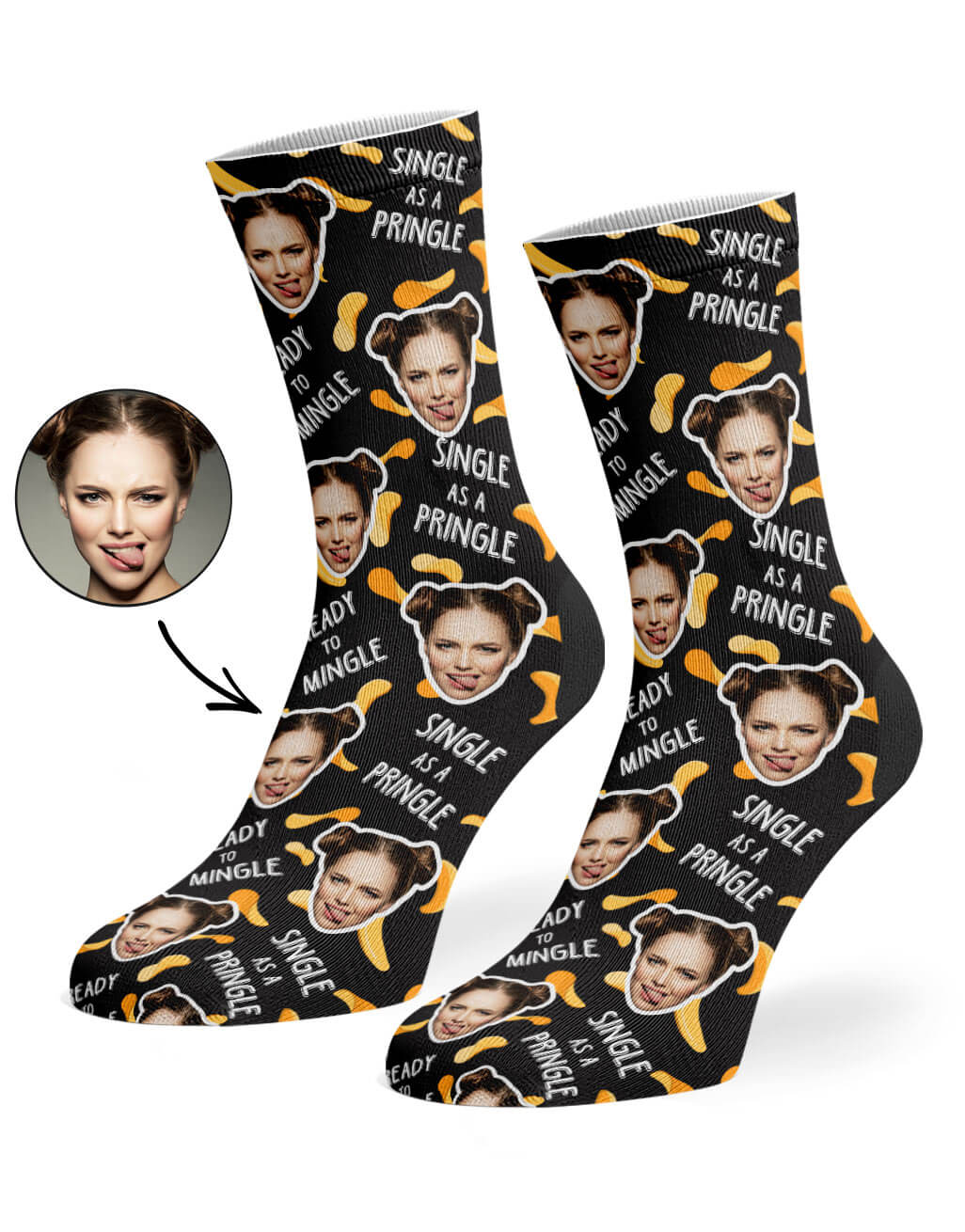 Single As A Pringle Custom Socks