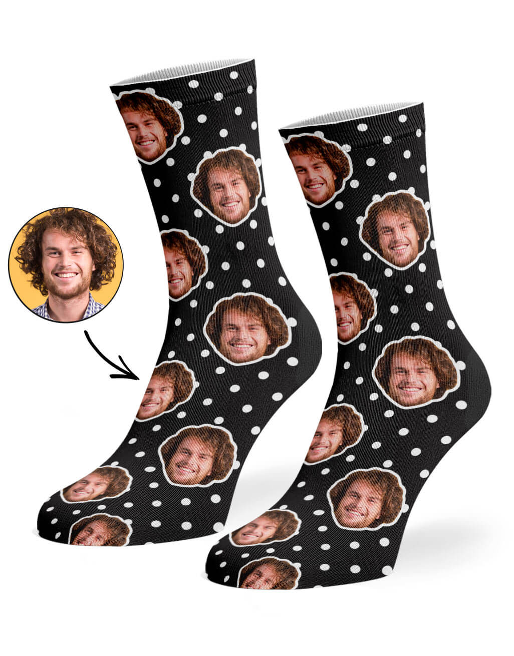Spotty Face Custom Socks