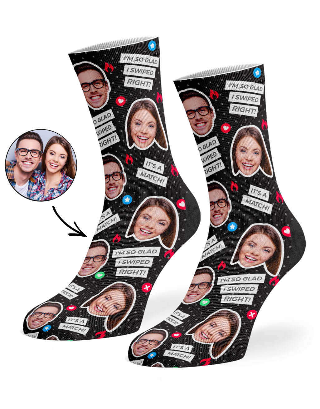 Tinder Custom Socks