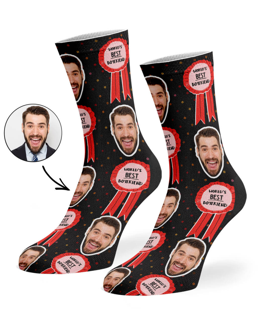 World's Best Boyfriend Custom Socks