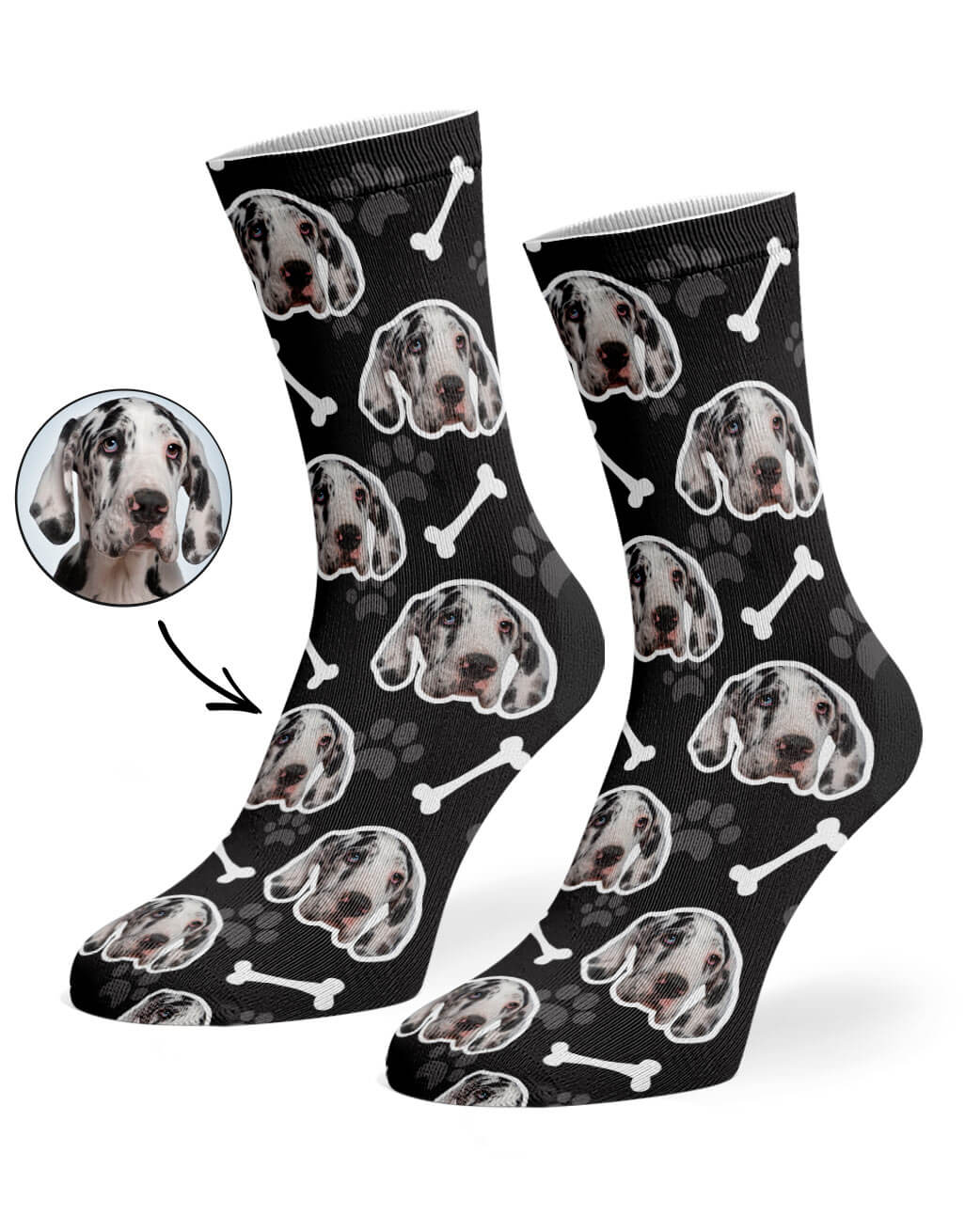 customize your socks featuring your dog