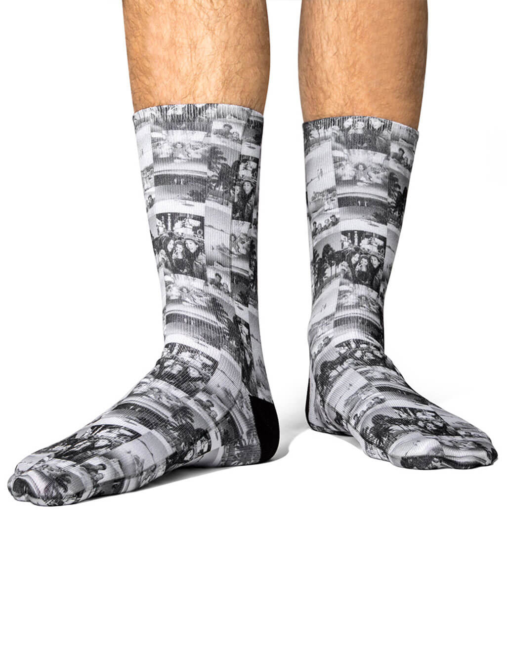 Black & White Photo Collage Custom Socks