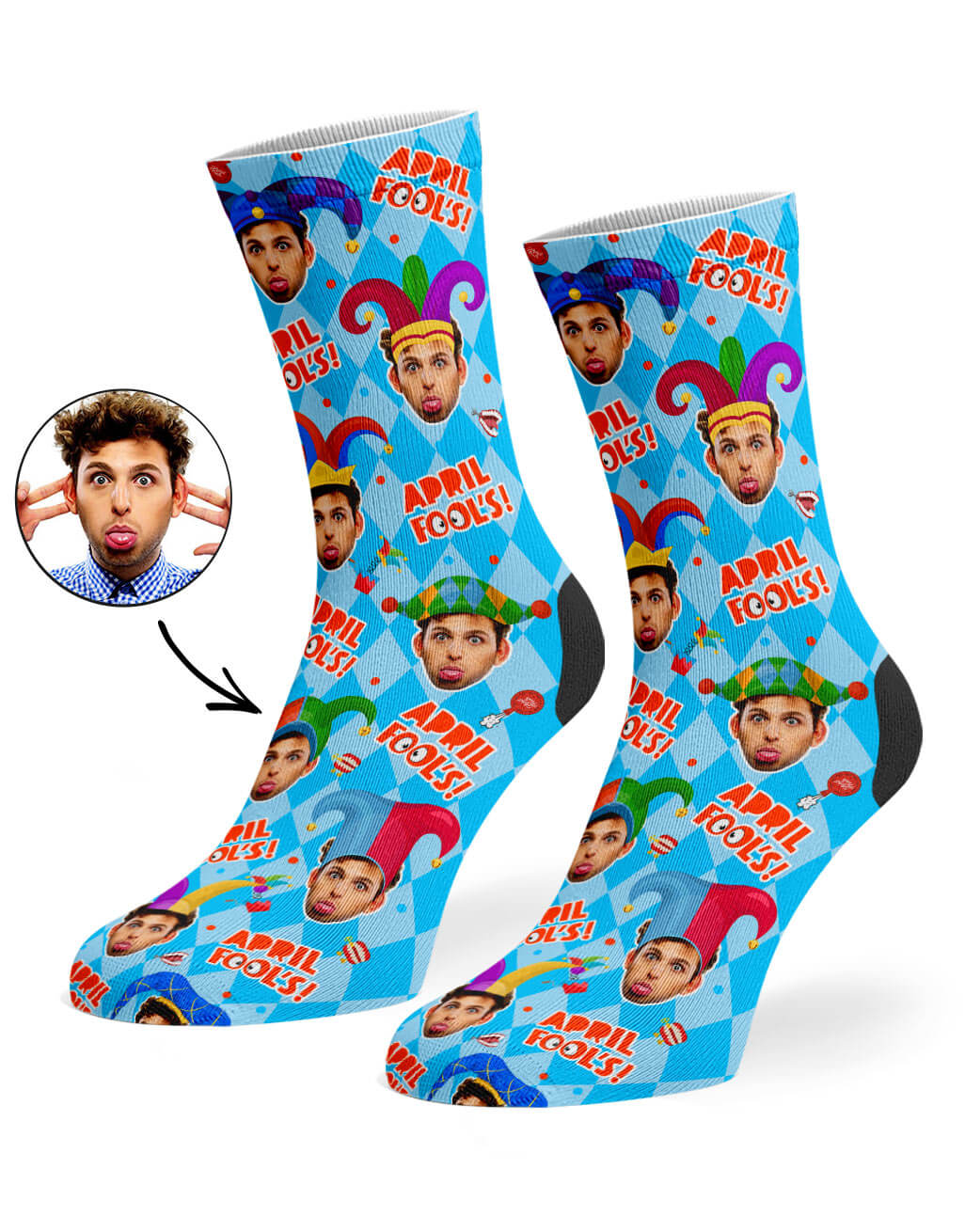 April Fools Custom Socks