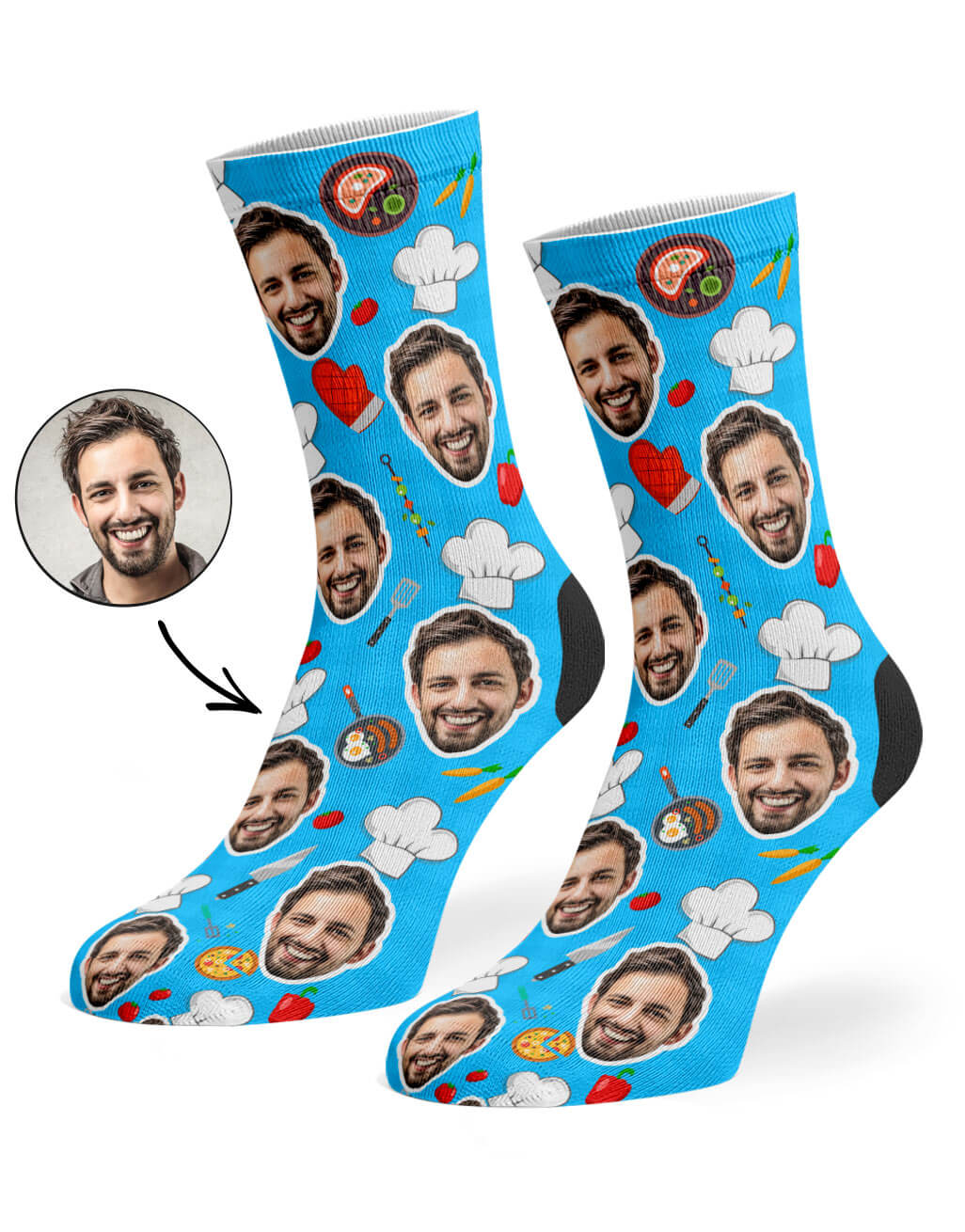 Chef Face Custom Socks