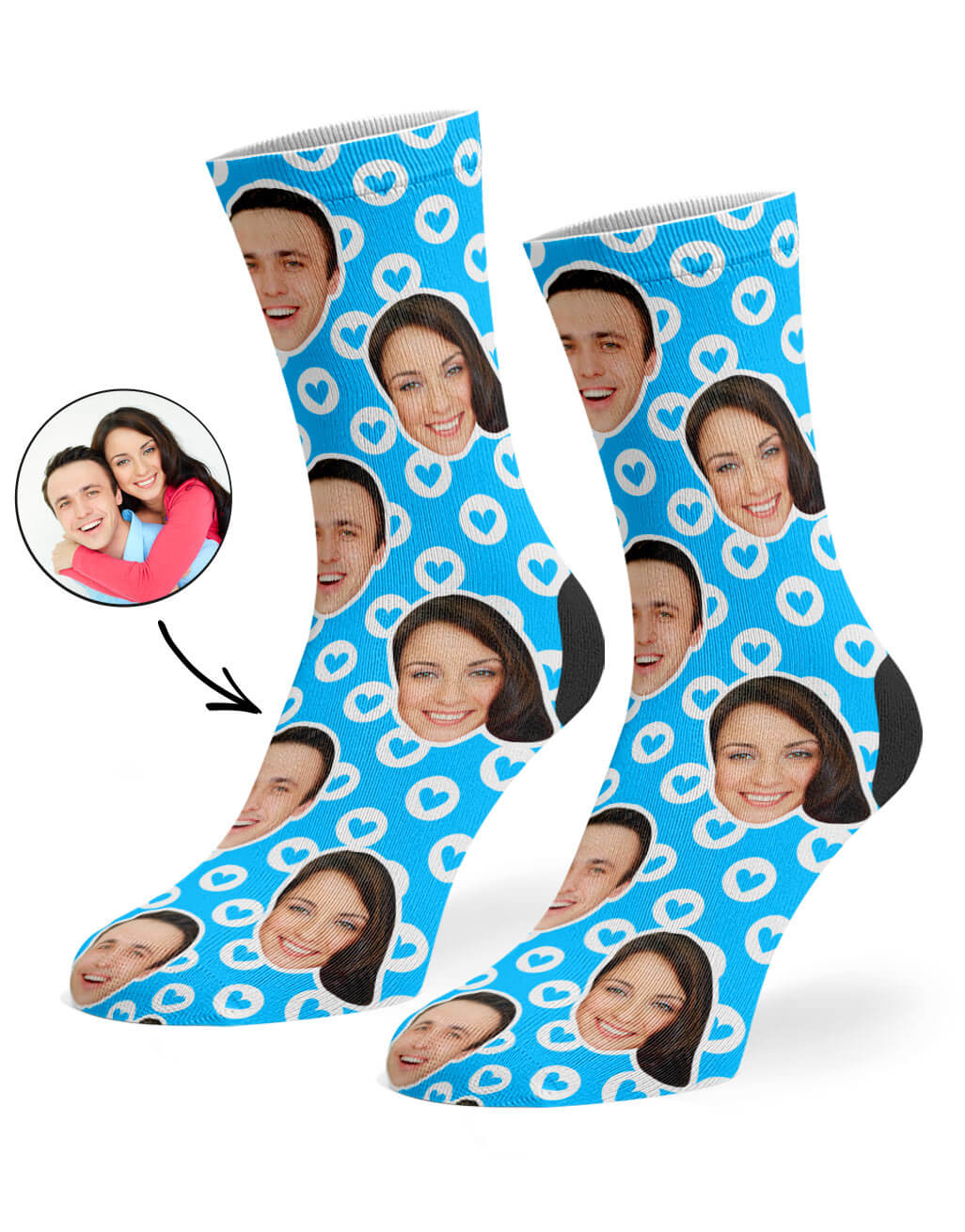 Circle Hearts Custom Socks