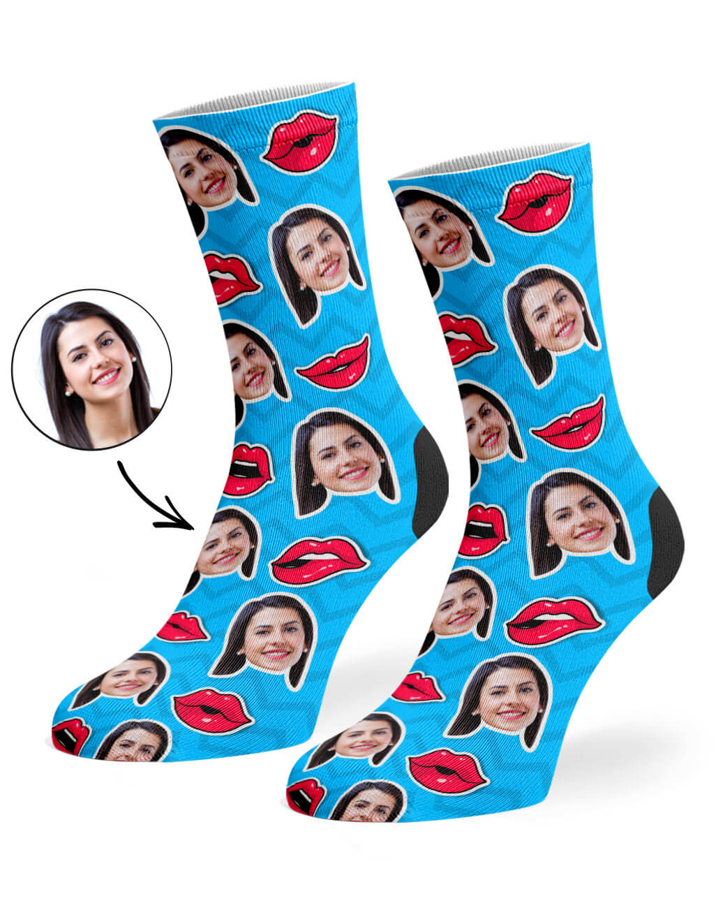 Comic Lips Custom Socks