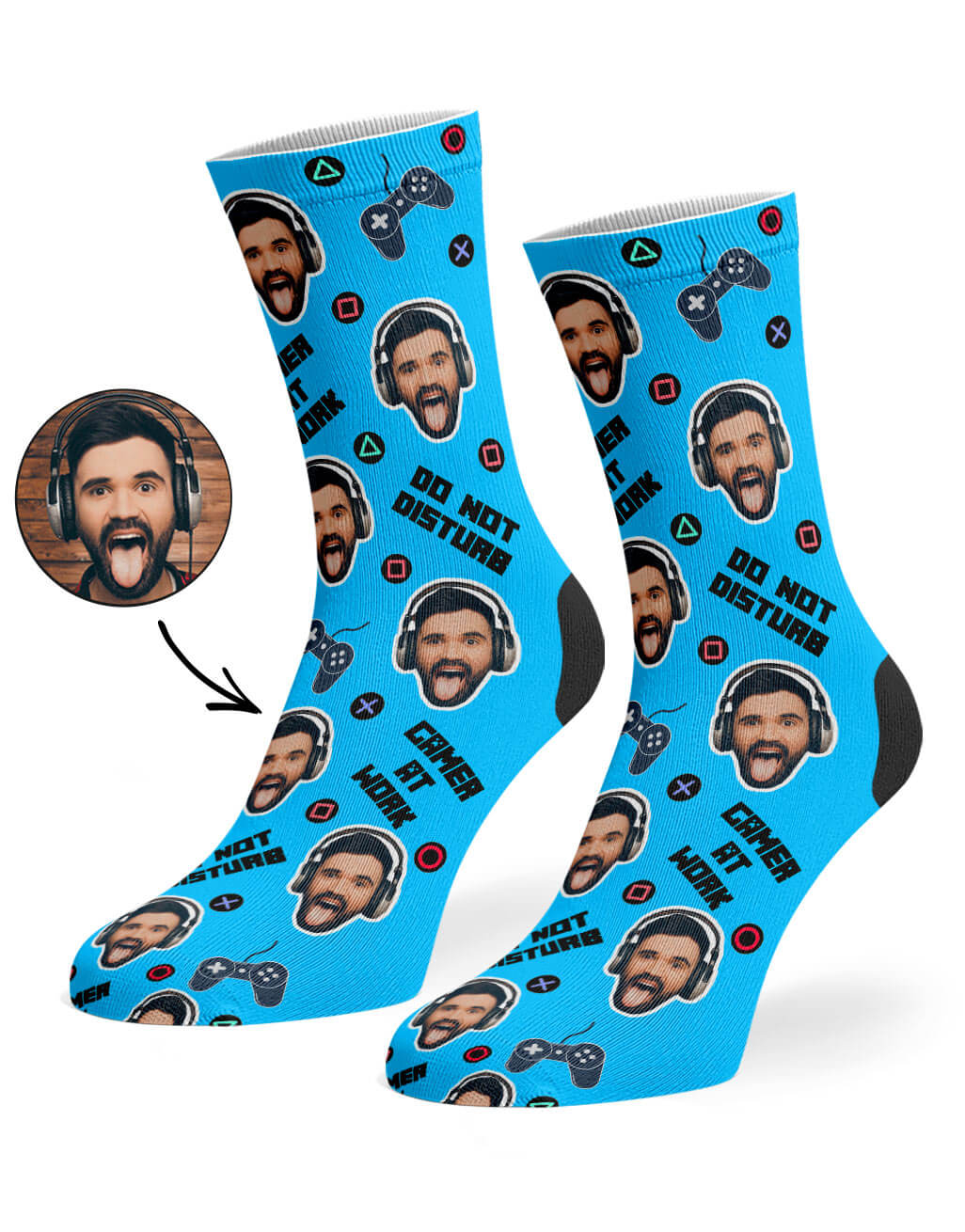 Gamer Face Custom Socks