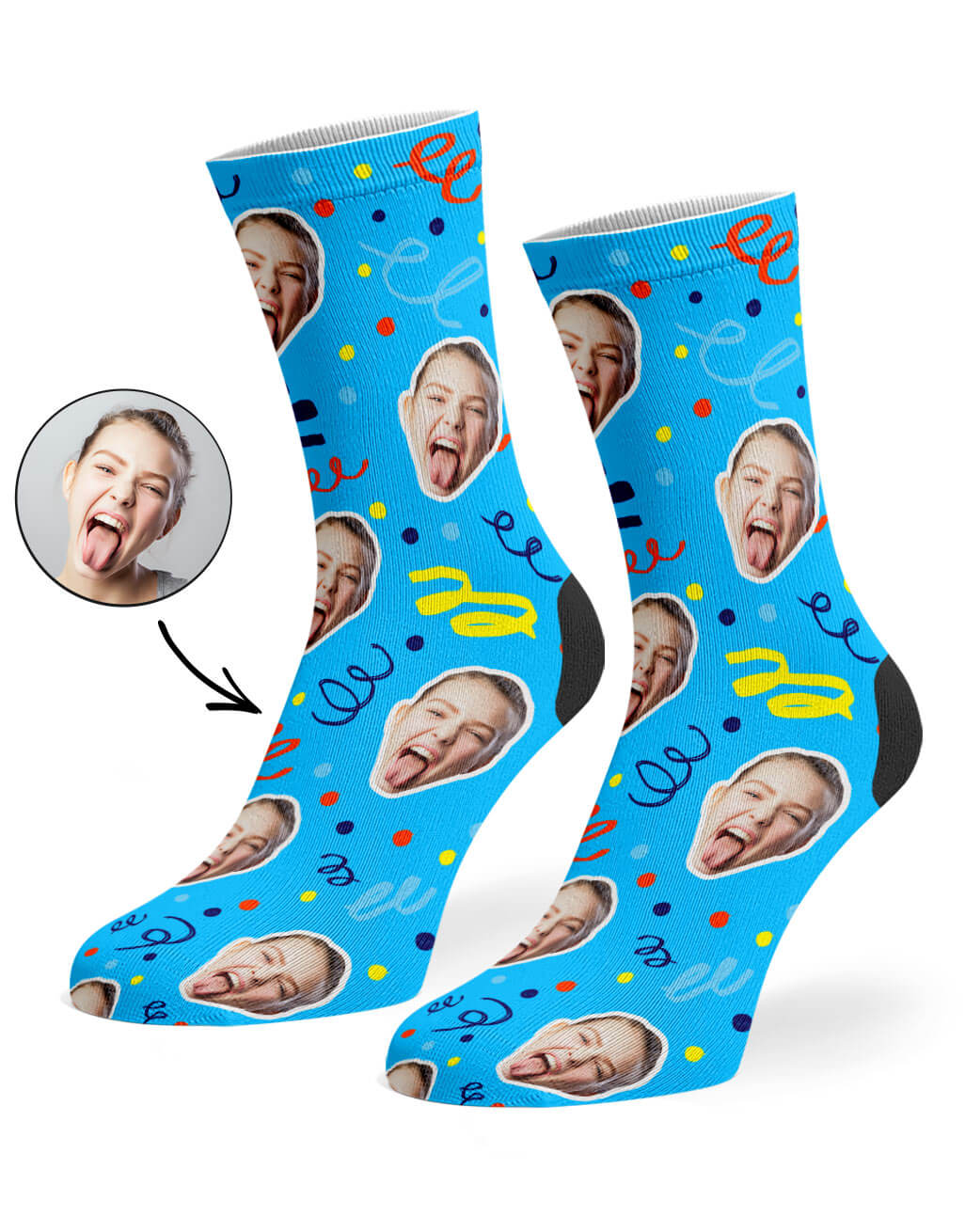 Happy Birthday Confetti Custom Socks