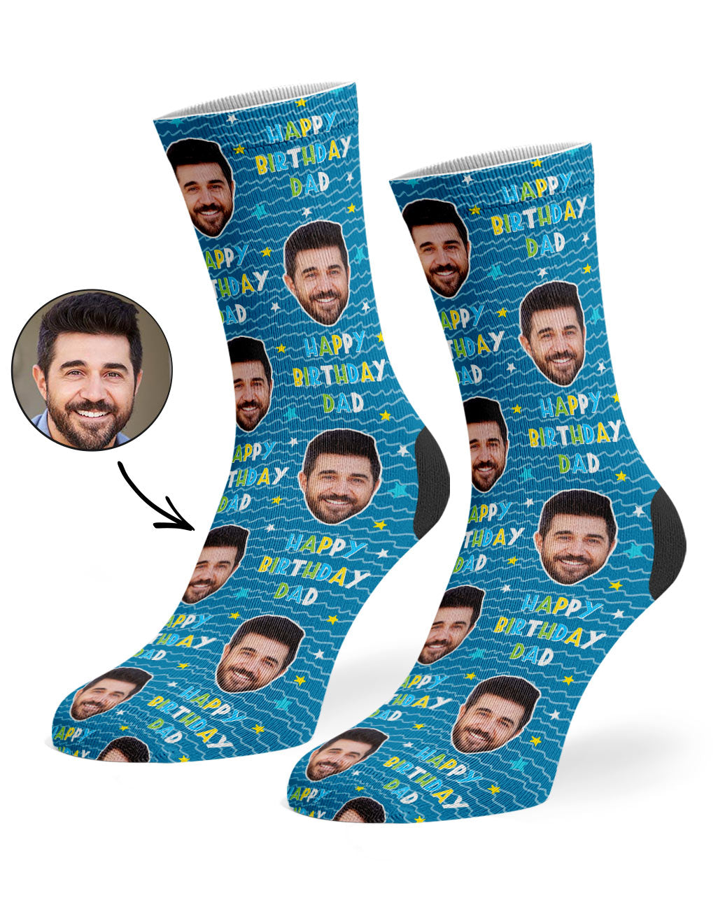 Happy Birthday Dad Custom Socks