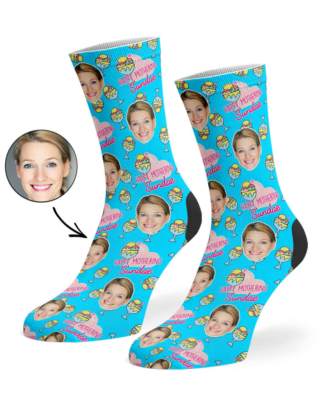 Happy Mothering Sundae Custom Socks