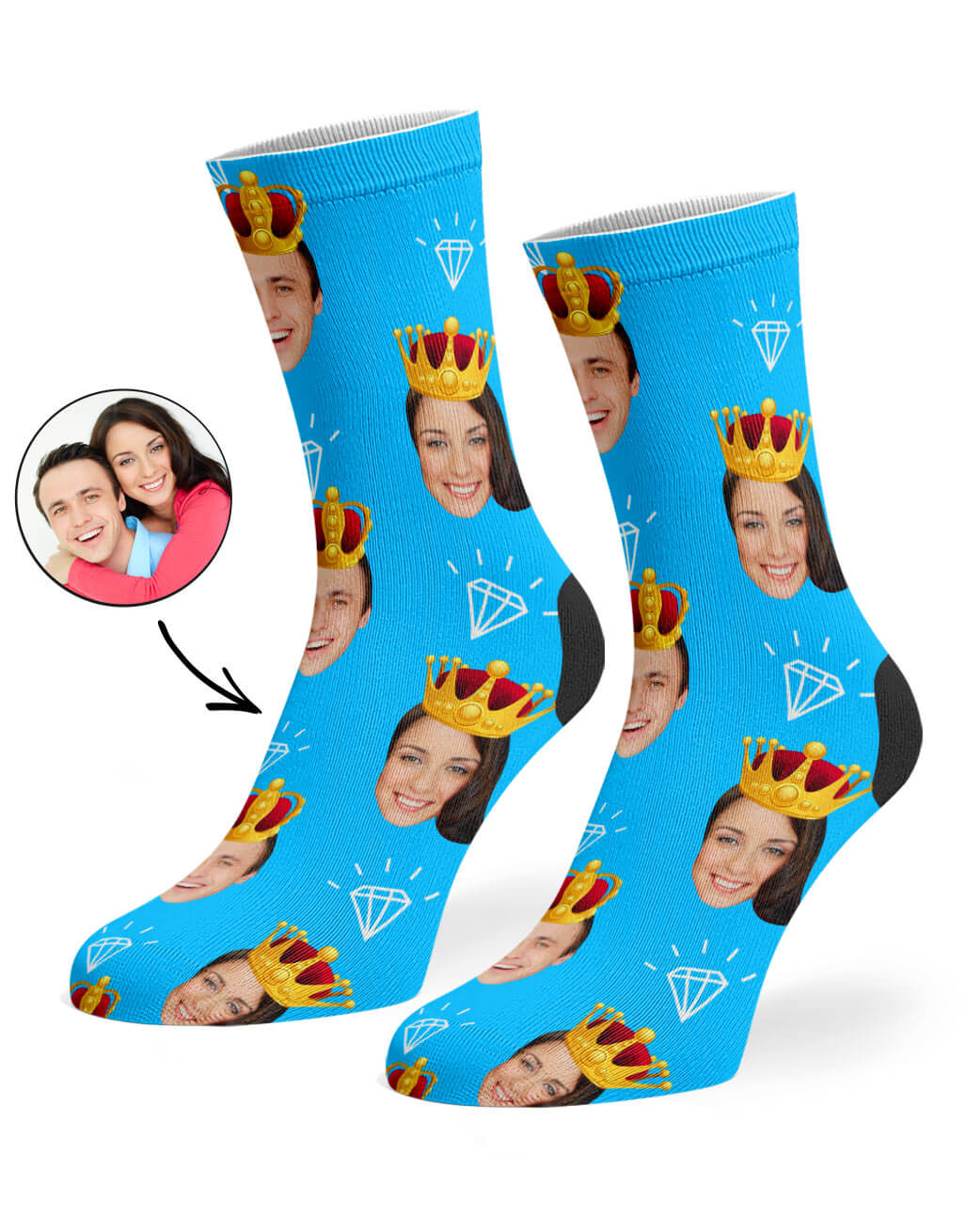 King & Queen Custom Socks