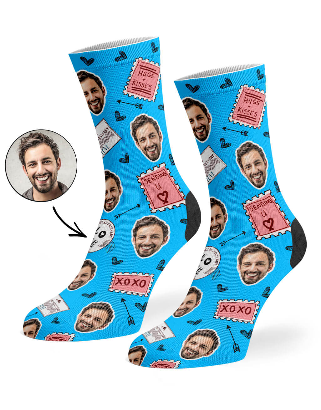 Love Stamp Face Custom Socks