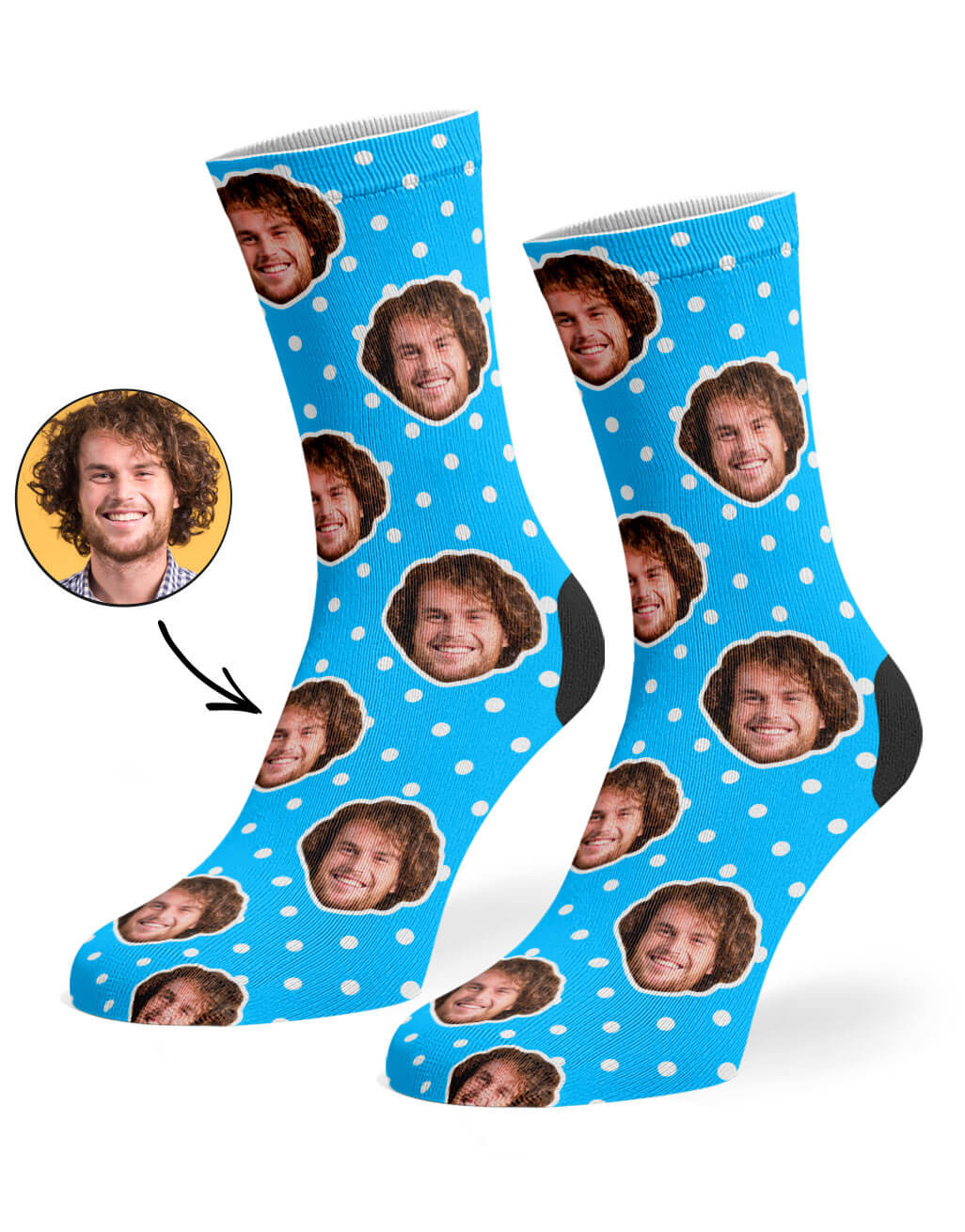 Spotty Face Custom Socks