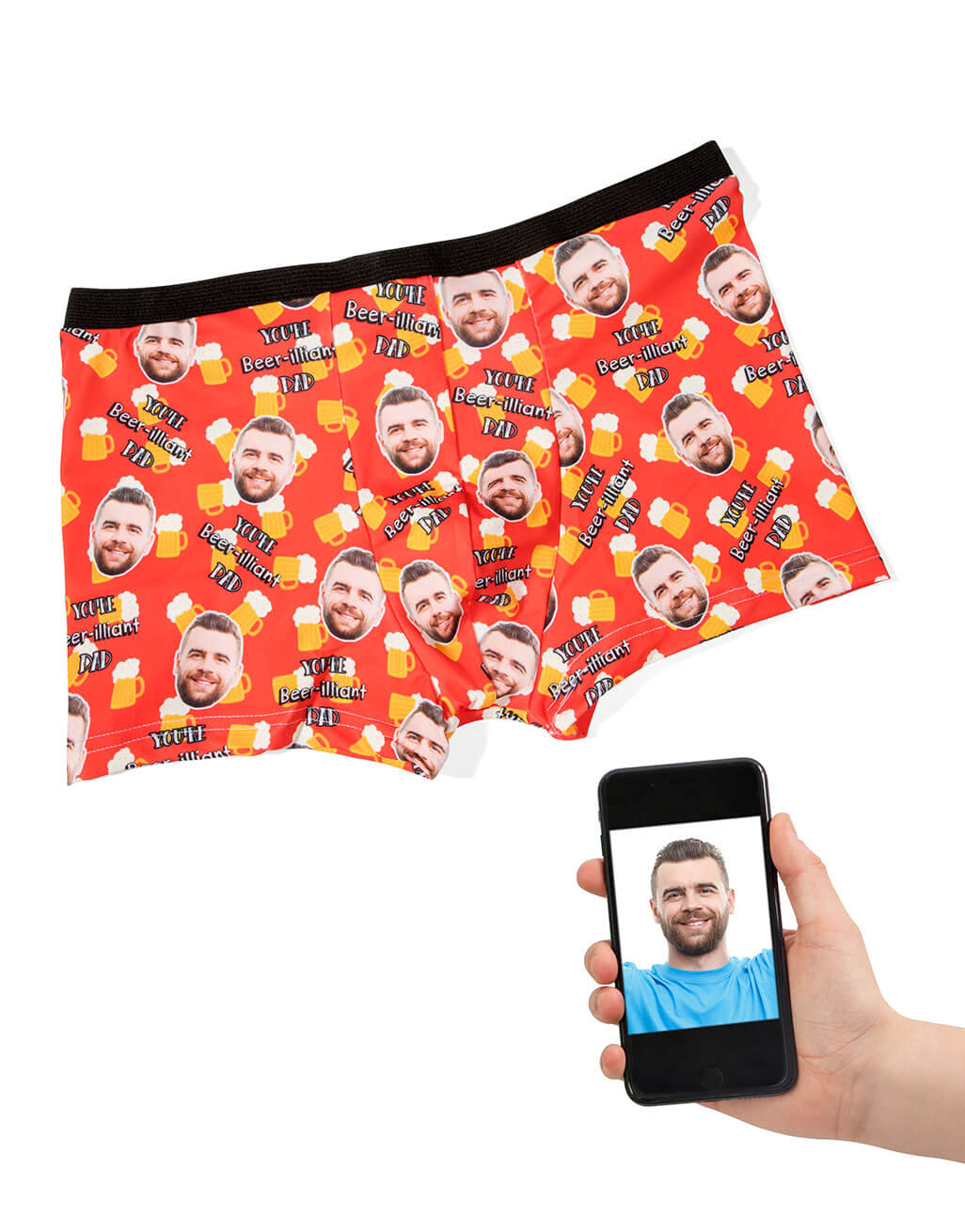 Beer-illiant Dad Custom Boxers