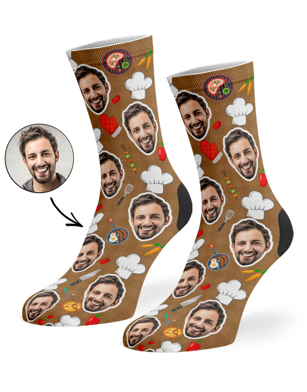 Chef Face Custom Socks