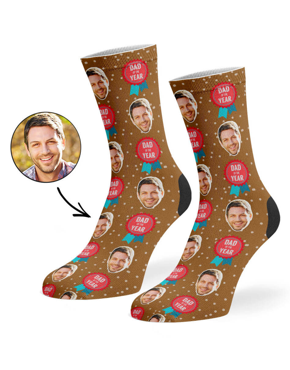 Dad Of The Year Custom Socks