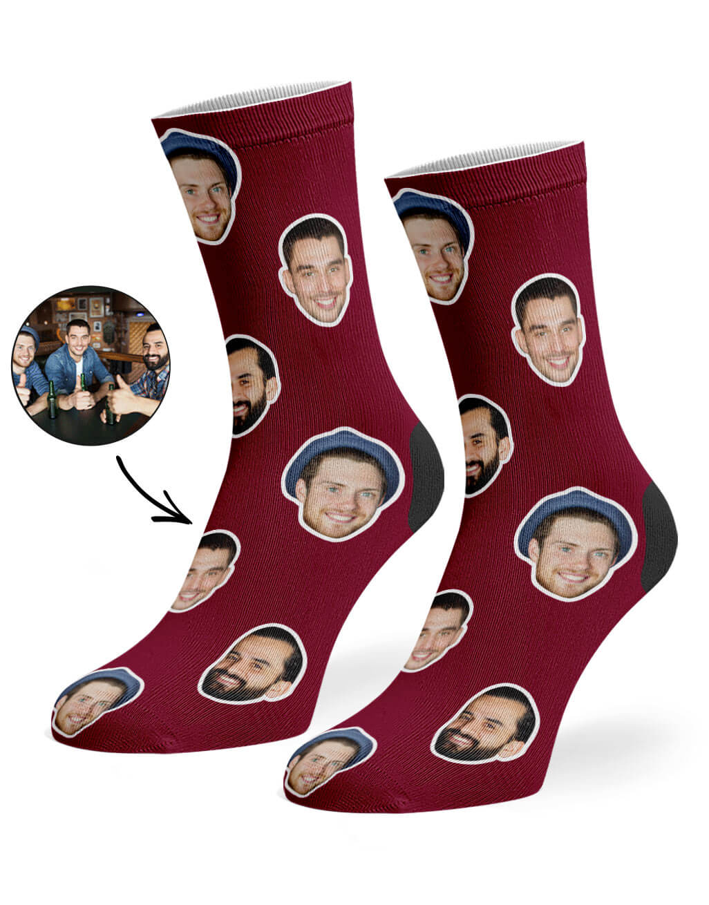 Best Friend Face Custom Socks