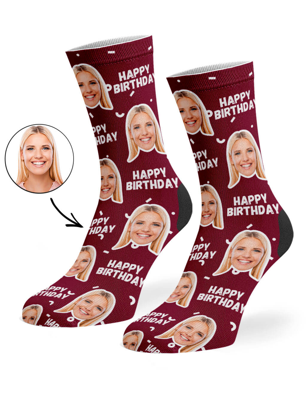 Happy Birthday Custom Socks