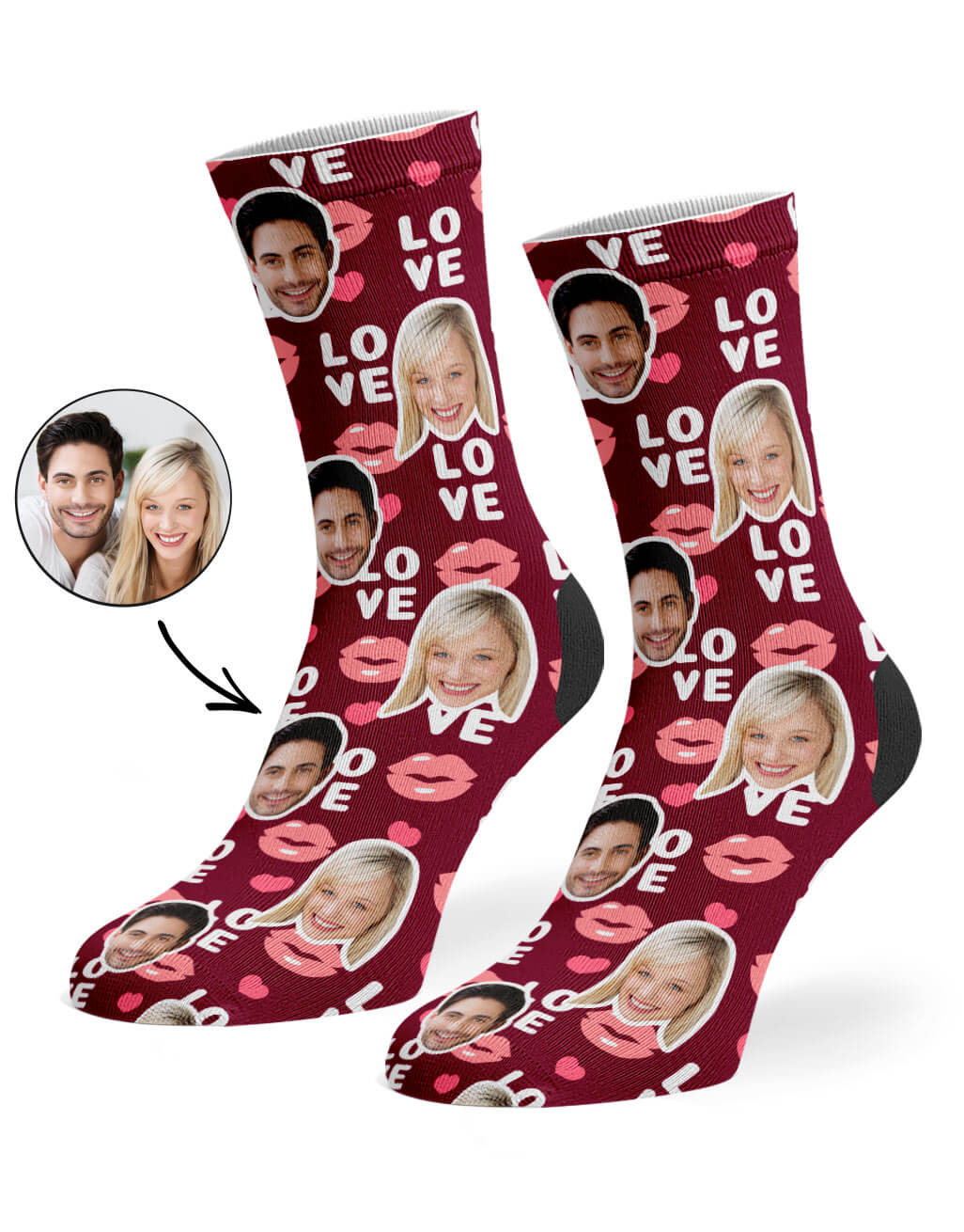 Love Lips Custom Socks