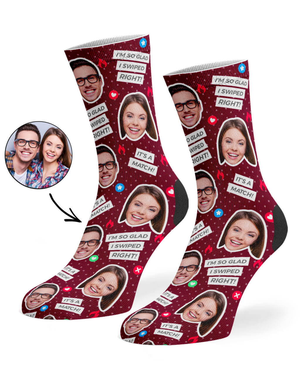 Tinder Custom Socks