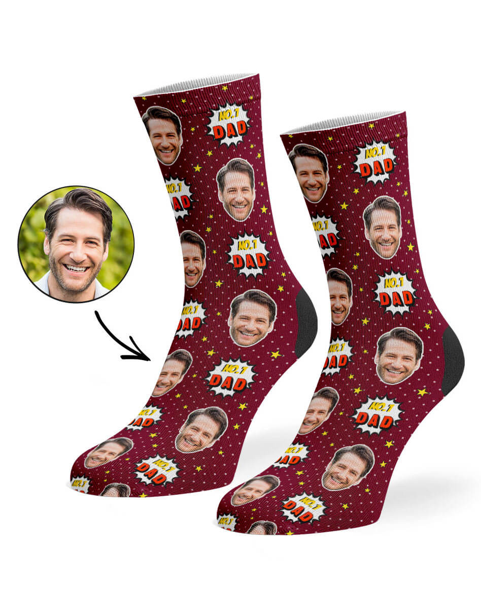Number 1 Dad Custom Socks