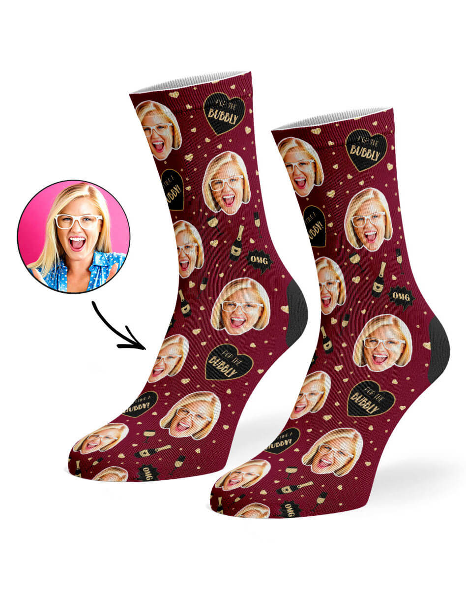 Pop The Bubbly Custom Socks