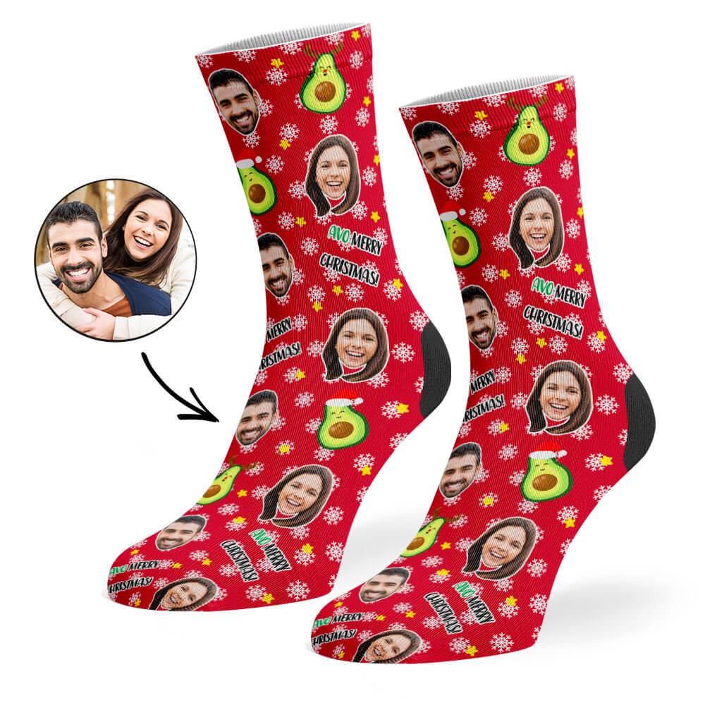 Avo Merry Christmas Custom Socks