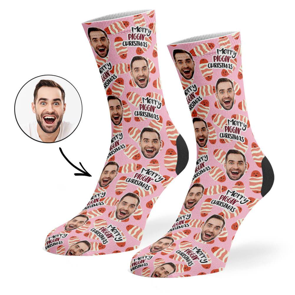 Merry Piggin' Christmas Custom Socks