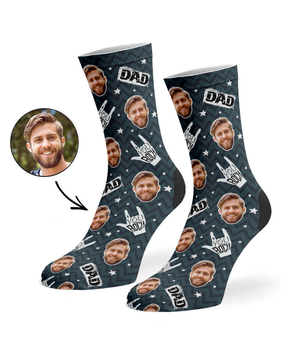 You Rock Dad Custom Socks