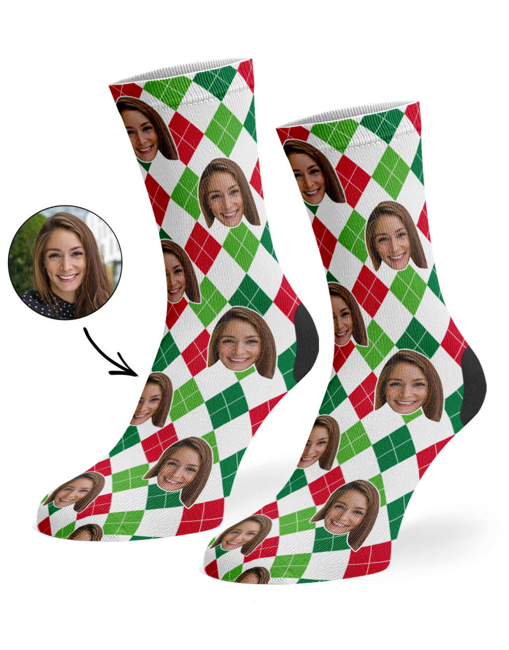 Christmas Diamond Custom Socks