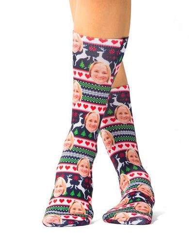 Christmas Reindeer Custom Socks