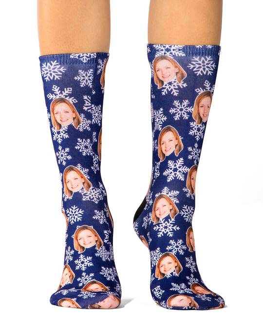 Christmas Snowflake Custom Socks