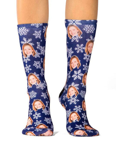 Christmas Snowflake Custom Socks