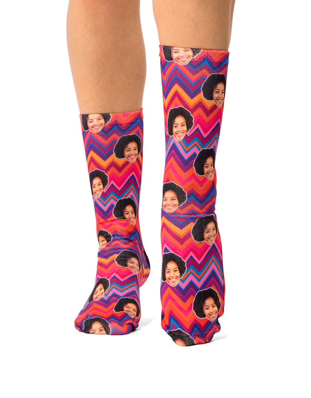 Colorful Zig Zag Custom Socks