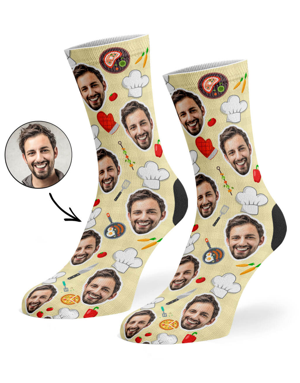 Chef Face Custom Socks
