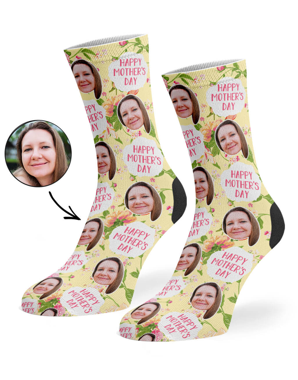 Mother's Day Flower Custom Socks