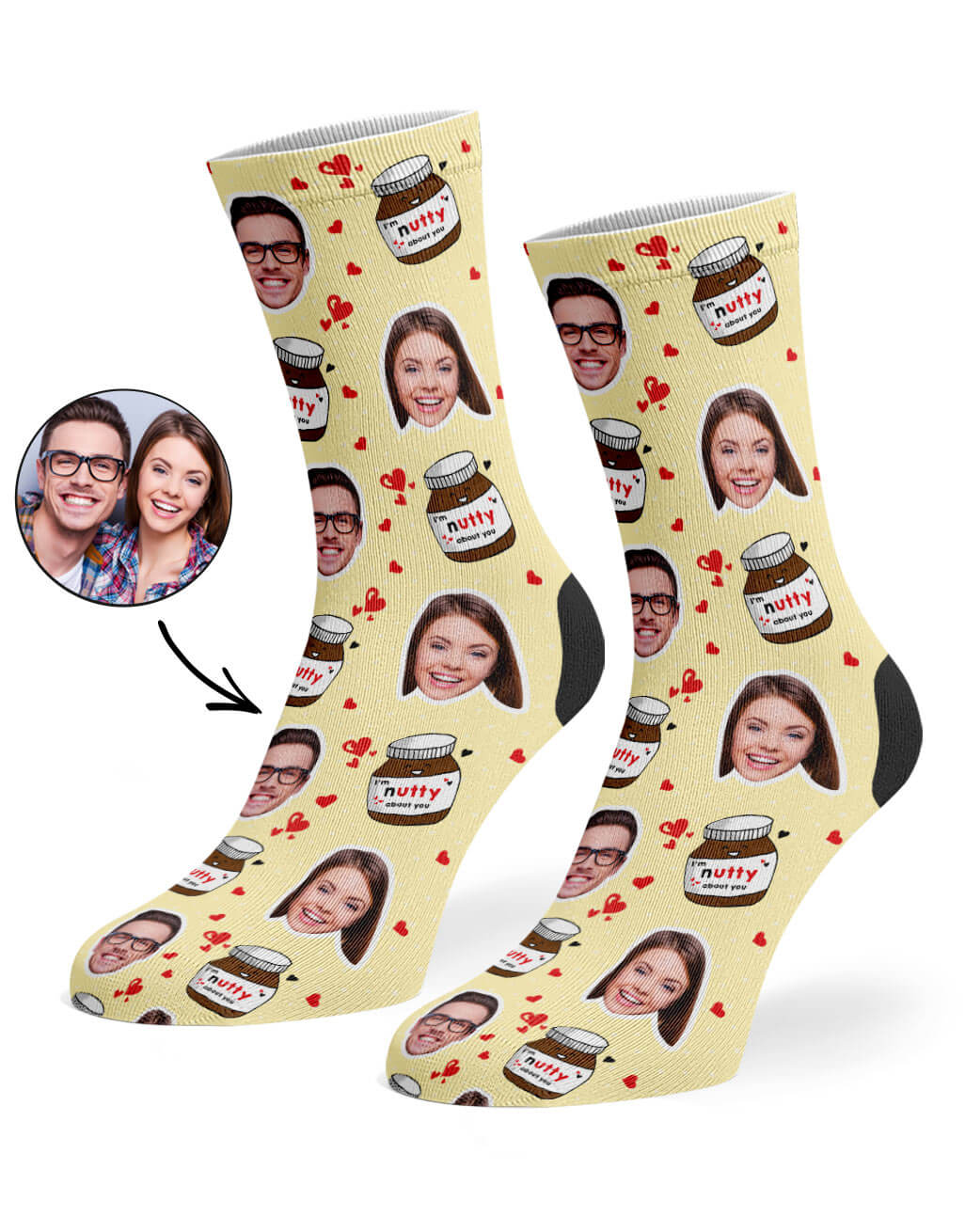 Nutty About You Custom Socks