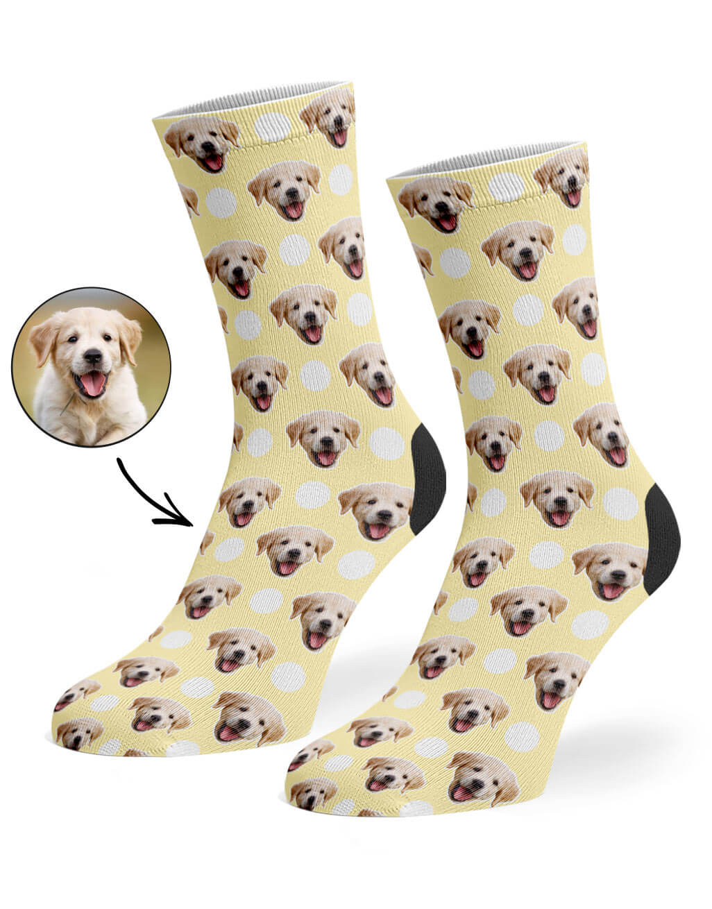 Polka Dog Custom Socks