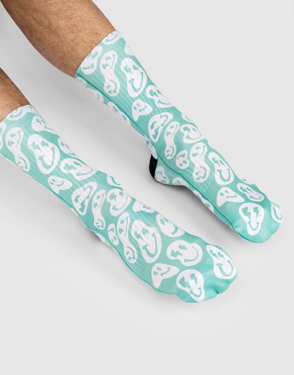 green-smile-socks