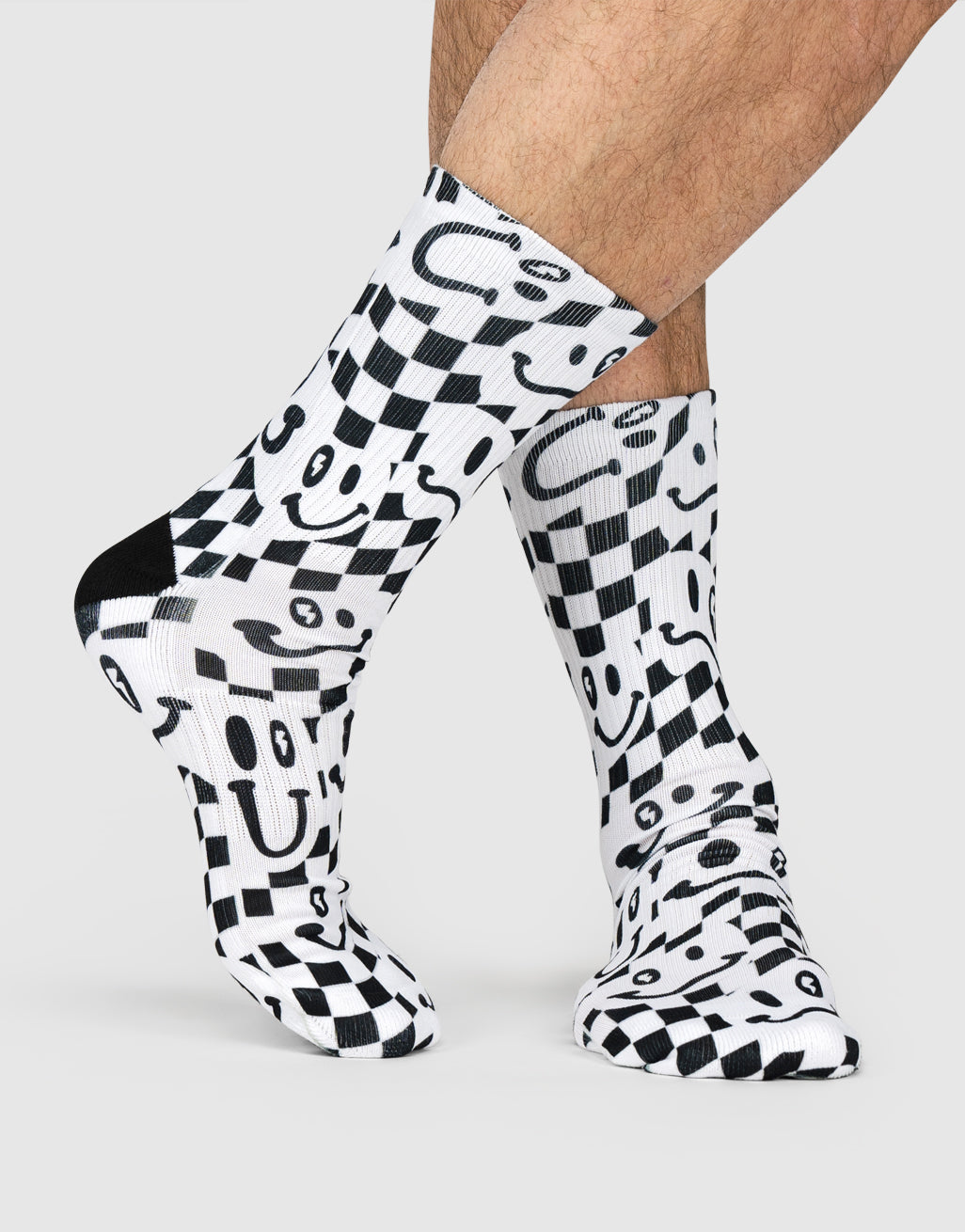 Chequered Smiley Socks