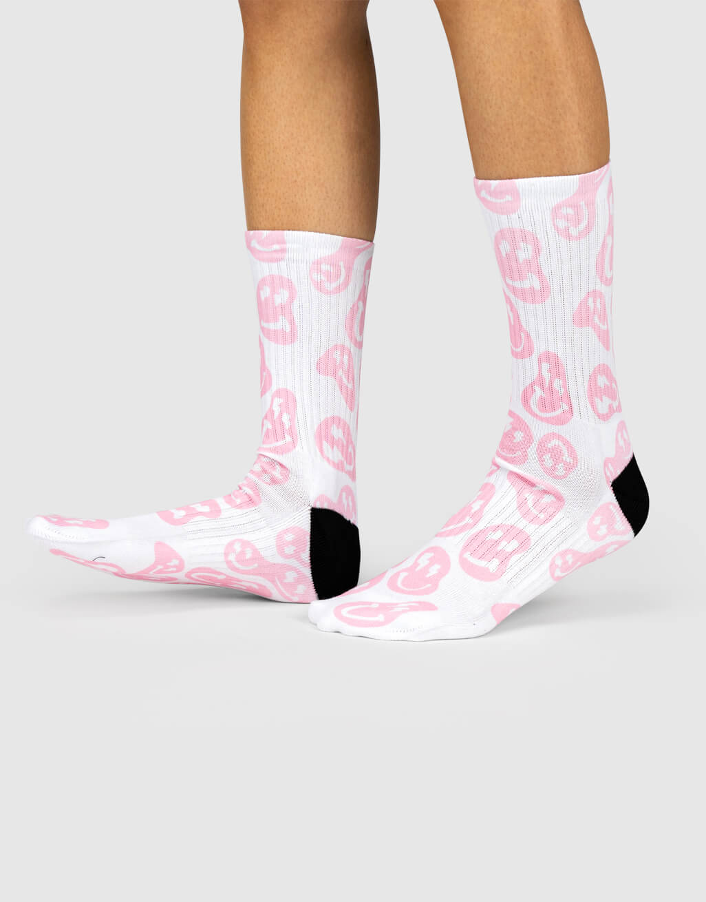 Pink Smiley Socks